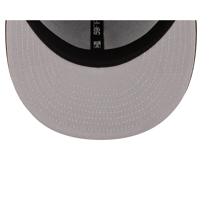 San Francisco Giants Burnt Wood Brown with White Logo Gray UV New Era 59FIFTY Fitted Hat