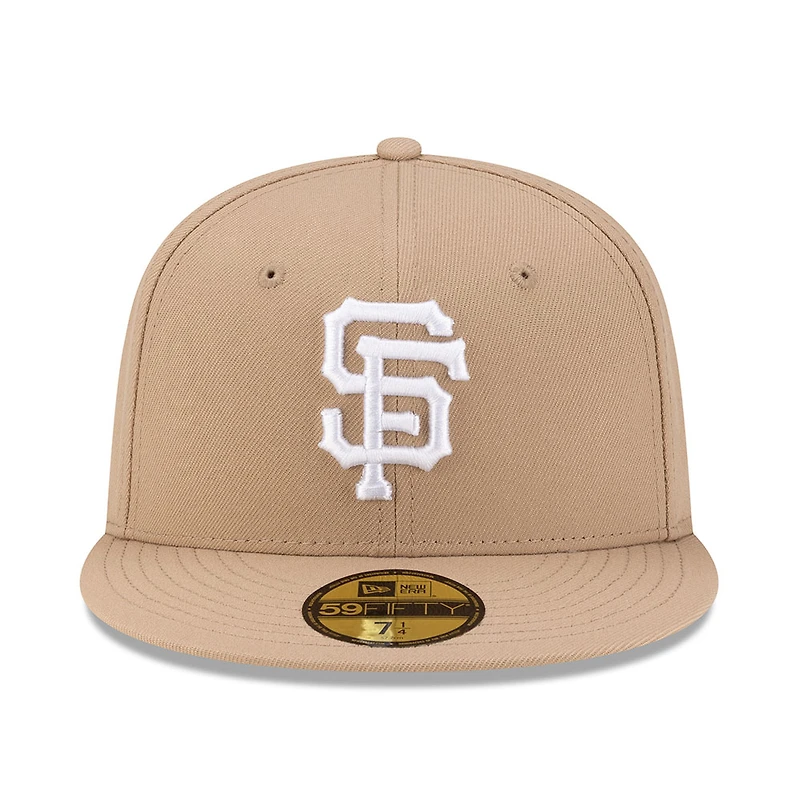 San Francisco Giants Camel Brown with White Logo Gray UV New Era 59FIFTY Fitted Hat