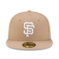 San Francisco Giants Camel Brown with White Logo Gray UV New Era 59FIFTY Fitted Hat