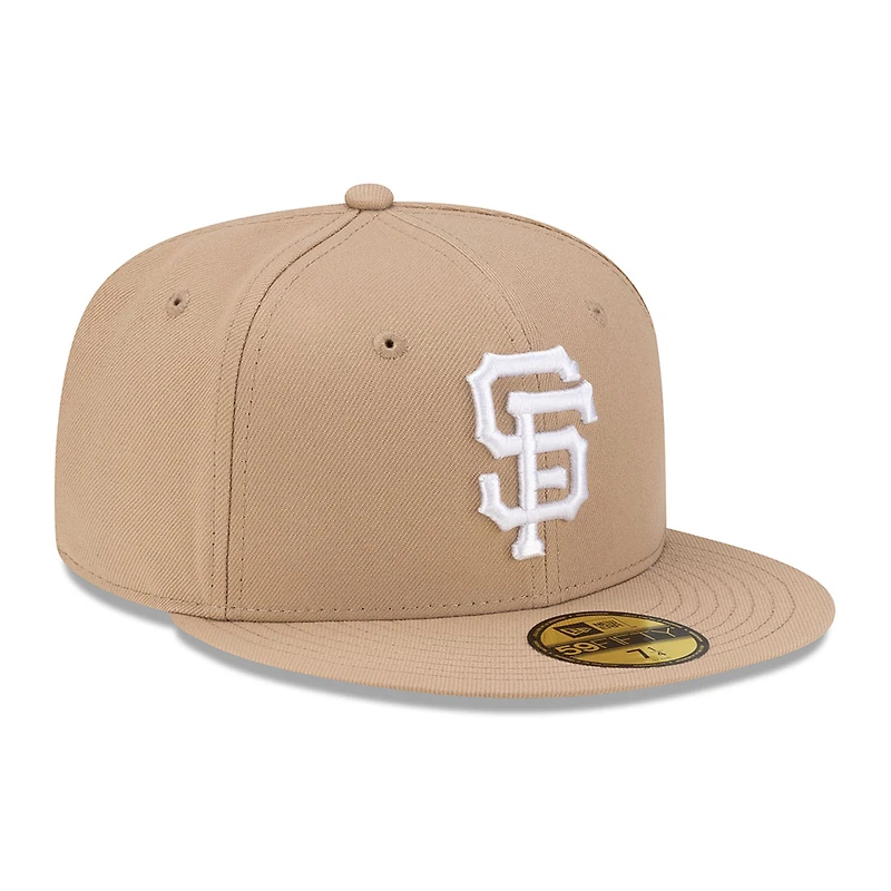 San Francisco Giants Camel Brown with White Logo Gray UV New Era 59FIFTY Fitted Hat