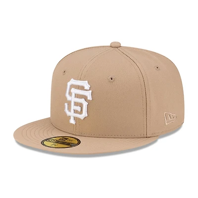 San Francisco Giants Camel Brown with White Logo Gray UV New Era 59FIFTY Fitted Hat
