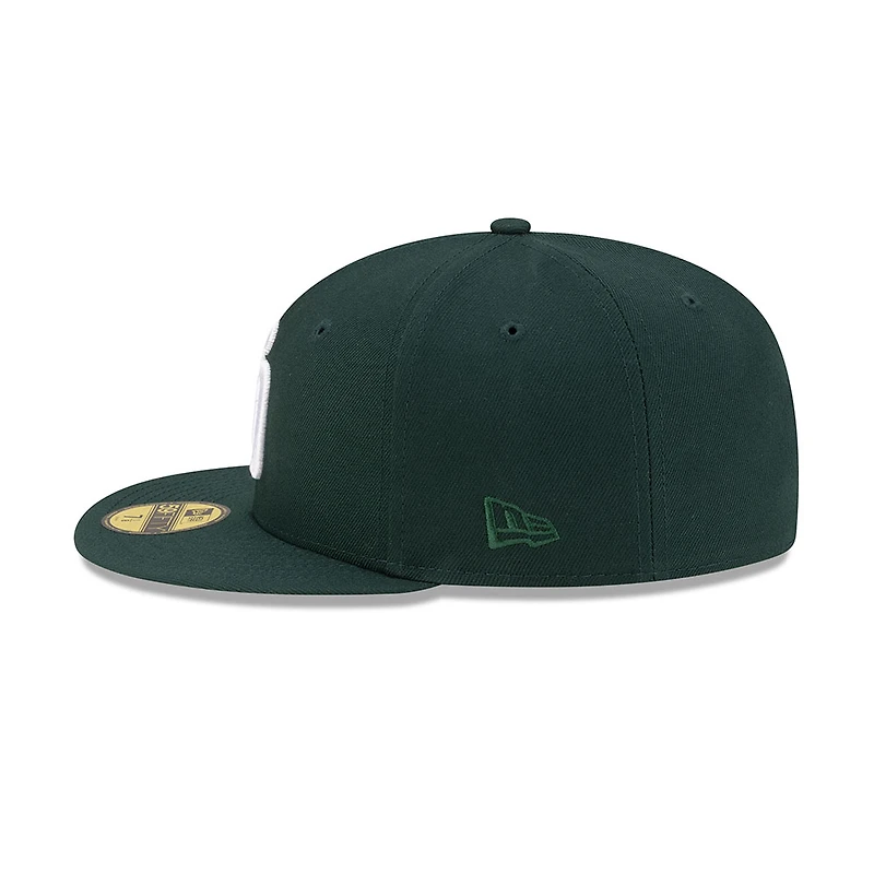 San Diego Padres Dark Green with White Logo Gray UV New Era 59FIFTY Fitted Hat