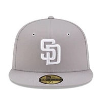 San Diego Padres Gray with White Logo UV New Era 59FIFTY Fitted Hat