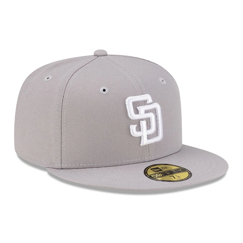 San Diego Padres Gray with White Logo UV New Era 59FIFTY Fitted Hat