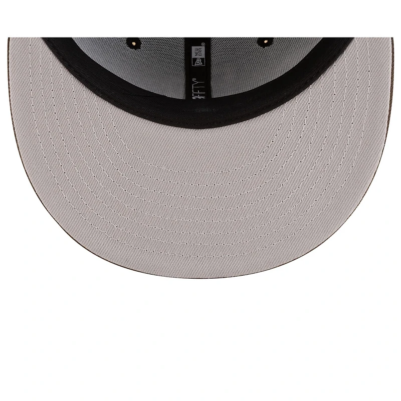 San Diego Padres Black and Walnut Brown with White Logo Gray UV New Era 59FIFTY Fitted Hat
