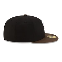 San Diego Padres Black and Walnut Brown with White Logo Gray UV New Era 59FIFTY Fitted Hat