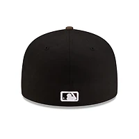 San Diego Padres Black and Walnut Brown with White Logo Gray UV New Era 59FIFTY Fitted Hat