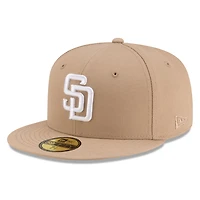 San Diego Padres Camel Brown with White Logo Gray UV New Era 59FIFTY Fitted Hat