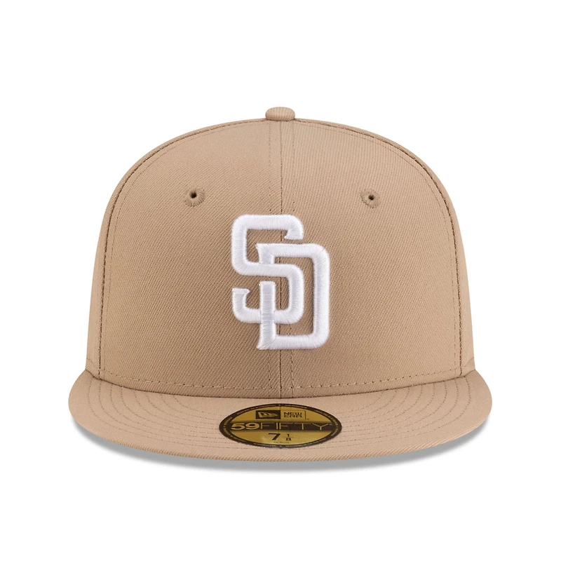 San Diego Padres Camel Brown with White Logo Gray UV New Era 59FIFTY Fitted Hat