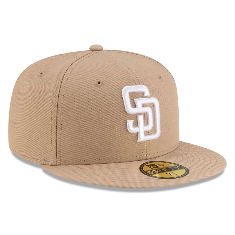 San Diego Padres Camel Brown with White Logo Gray UV New Era 59FIFTY Fitted Hat
