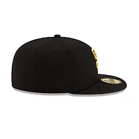 San Diego Padres Black with Gold Logo Gray UV New Era 59FIFTY Fitted Hat