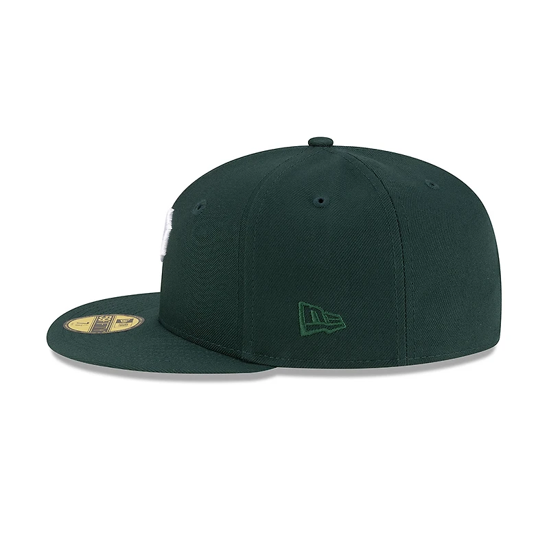 Pittsburgh Pirates Dark Green with White Logo Gray UV New Era 59FIFTY Fitted Hat