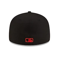 Pittsburgh Pirates Black with Red Logo Gray UV New Era 59FIFTY Fitted Hat