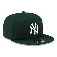 New York Yankees Dark Green with White Logo Gray UV Era 59FIFTY Fitted Hat
