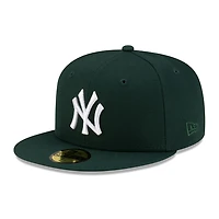 New York Yankees Dark Green with White Logo Gray UV Era 59FIFTY Fitted Hat
