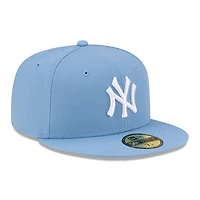 New York Yankees Sky Blue with White Logo Gray UV Era 59FIFTY Fitted Hat