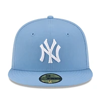 New York Yankees Sky Blue with White Logo Gray UV Era 59FIFTY Fitted Hat