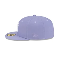New York Yankees Lavender Purple with White Logo Gray UV Era 59FIFTY Fitted Hat