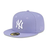 New York Yankees Lavender Purple with White Logo Gray UV Era 59FIFTY Fitted Hat