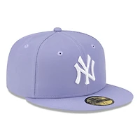 New York Yankees Lavender Purple with White Logo Gray UV Era 59FIFTY Fitted Hat
