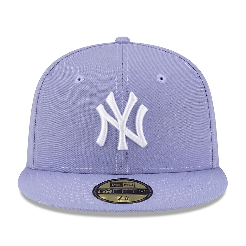 New York Yankees Lavender Purple with White Logo Gray UV Era 59FIFTY Fitted Hat