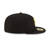 New York Yankees Black with Gold Logo Gray UV Era 59FIFTY Fitted Hat