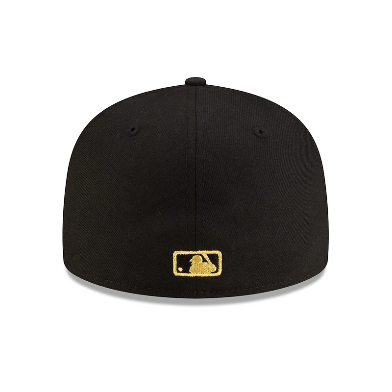 New York Yankees Black with Gold Logo Gray UV Era 59FIFTY Fitted Hat