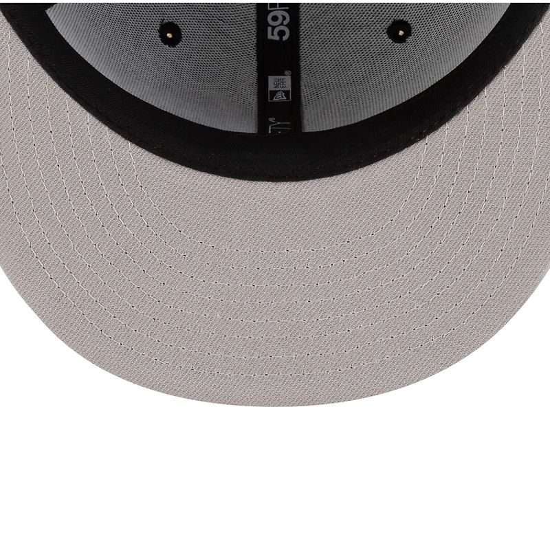 New York Yankees Black on Red Lips Gray UV Era 59FIFTY Fitted Hat