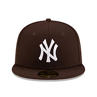 New York Yankees Burnt Wood with White Logo Gray UV Era 59FIFTY Fitted Hat