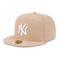 New York Yankees Camel Brown with White Logo Gray UV Era 59FIFTY Fitted Hat