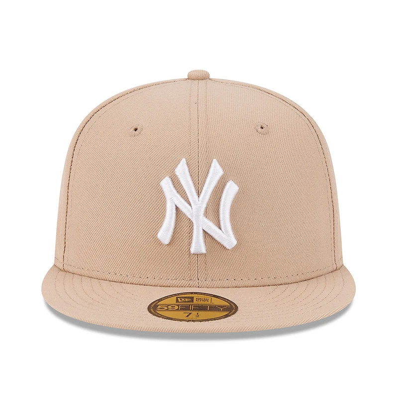New York Yankees Camel Brown with White Logo Gray UV Era 59FIFTY Fitted Hat