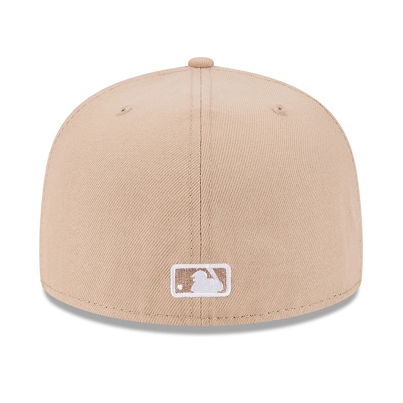New York Yankees Camel Brown with White Logo Gray UV Era 59FIFTY Fitted Hat