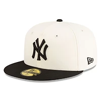 New York Yankees Chrome and Black 2Tone Gray UV Era 59FIFTY Fitted Hat