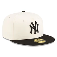 New York Yankees Chrome and Black 2Tone Gray UV Era 59FIFTY Fitted Hat