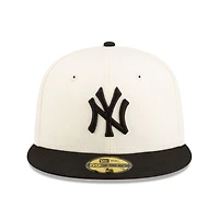 New York Yankees Chrome and Black 2Tone Gray UV Era 59FIFTY Fitted Hat