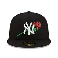 New York Yankes Black and White with Rose Gray UV Era 59FIFTY Fitted Hat