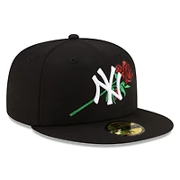 New York Yankes Black and White with Rose Gray UV Era 59FIFTY Fitted Hat