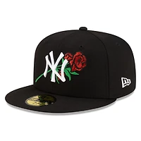 New York Yankes Black and White with Rose Gray UV Era 59FIFTY Fitted Hat