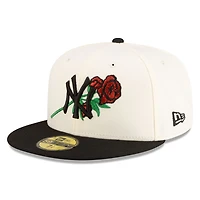 New York Yankes Chrome and Black with Rose Gray UV Era 59FIFTY Fitted Hat