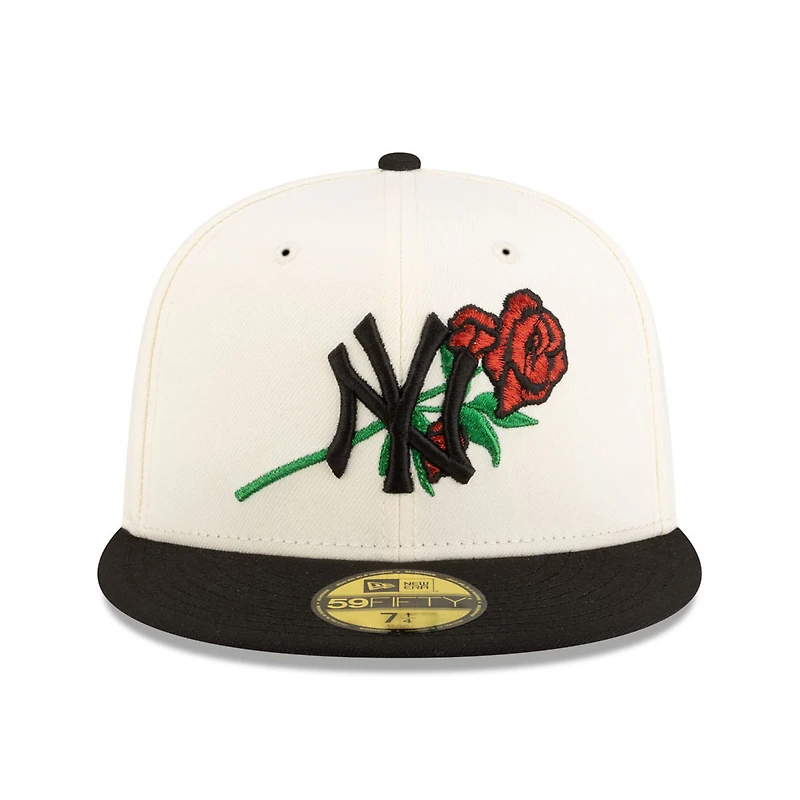 New York Yankes Chrome and Black with Rose Gray UV Era 59FIFTY Fitted Hat