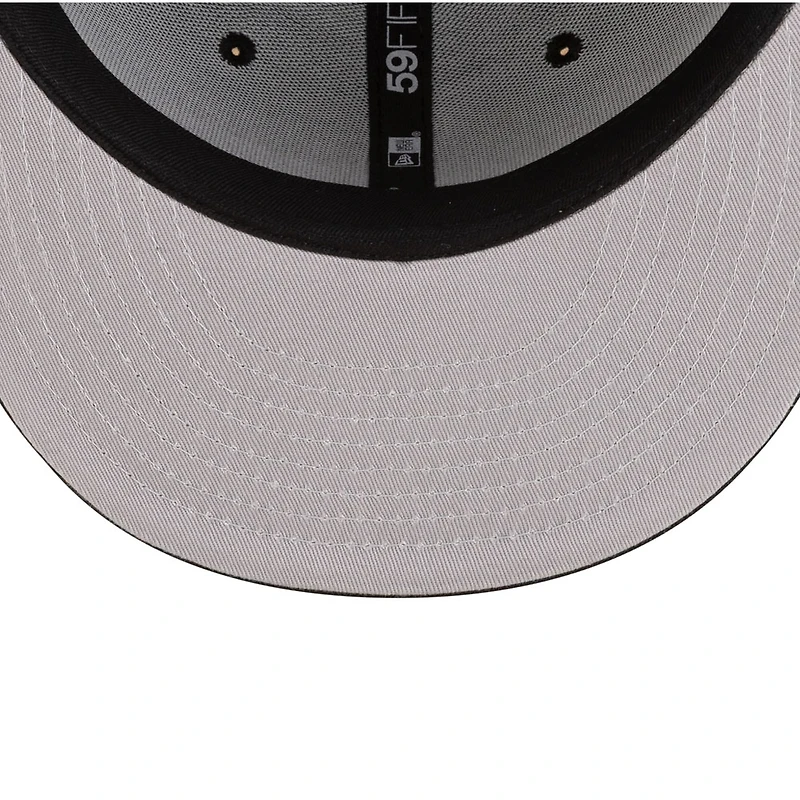 Mexico All Black Flag Side Patch Batterman Gray UV New Era 59FIFTY Fitted Hat