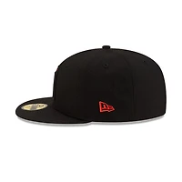 Mexico All Black with Red Inner Glow Outline Flag Side Patch Batterman Gray UV New Era 59FIFTY Fitted Hat