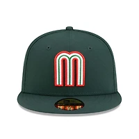 Mexico Dark Green Flag Side Patch Batterman Gray UV New Era 59FIFTY Fitted Hat