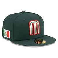 Mexico Dark Green Flag Side Patch Batterman Gray UV New Era 59FIFTY Fitted Hat