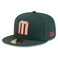 Mexico Dark Green Flag Side Patch Batterman Gray UV New Era 59FIFTY Fitted Hat