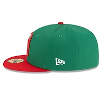 Mexico Kelly Green and Scarlet Red Flag Batterman Gray UV New Era 59FIFTY Fitted Hat