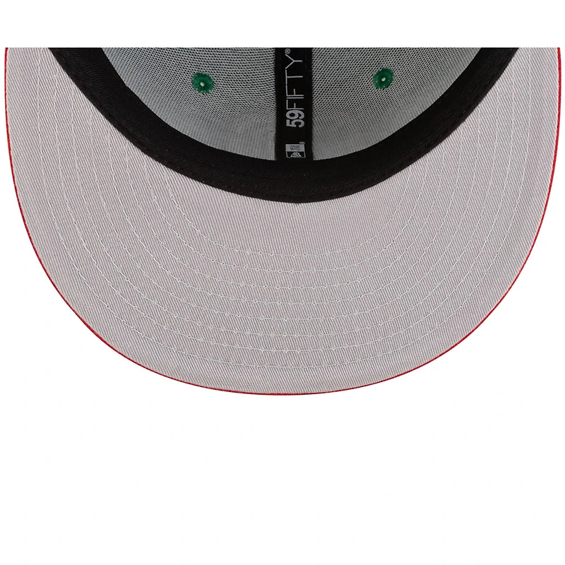 Mexico Kelly Green and Scarlet Red Flag Batterman Gray UV New Era 59FIFTY Fitted Hat