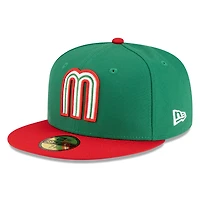 Mexico Kelly Green and Scarlet Red Flag Batterman Gray UV New Era 59FIFTY Fitted Hat