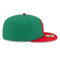 Mexico Kelly Green and Scarlet Red Flag Batterman Gray UV New Era 59FIFTY Fitted Hat