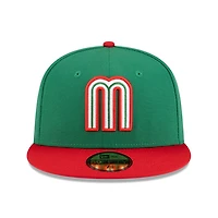 Mexico Kelly Green and Scarlet Red Flag Batterman Gray UV New Era 59FIFTY Fitted Hat